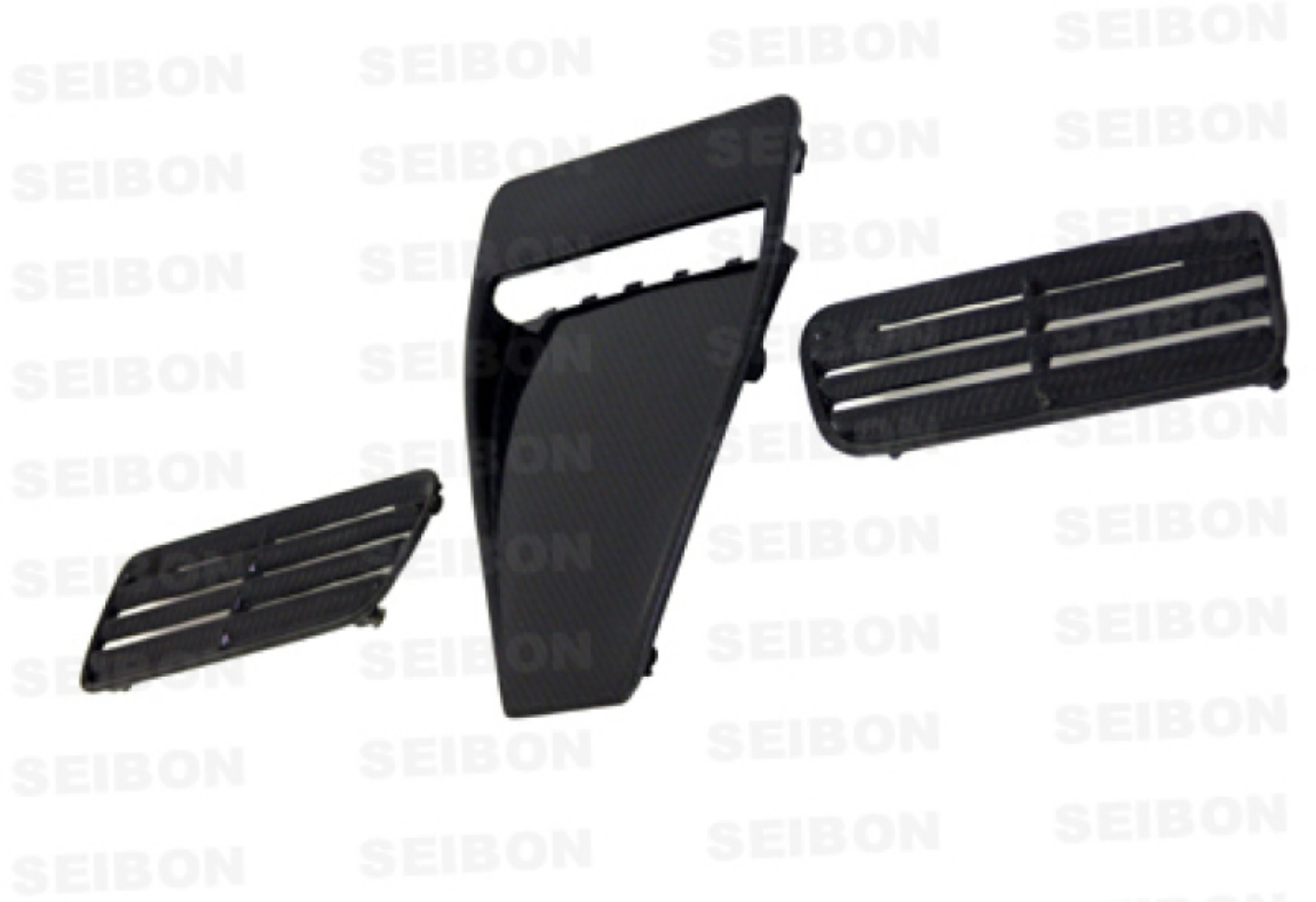 Picture of Seibon 08-09 Mitsubishi Evo X Carbon Fiber Hood Scoop - Only Fits OEM Hoods Not Seibon Hoods
