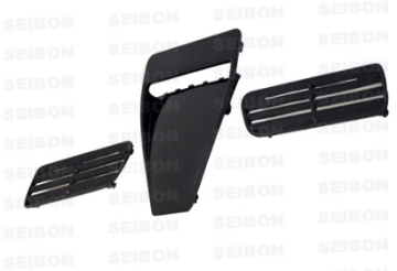 Picture of Seibon 08-09 Mitsubishi Evo X Carbon Fiber Hood Scoop - Only Fits OEM Hoods Not Seibon Hoods