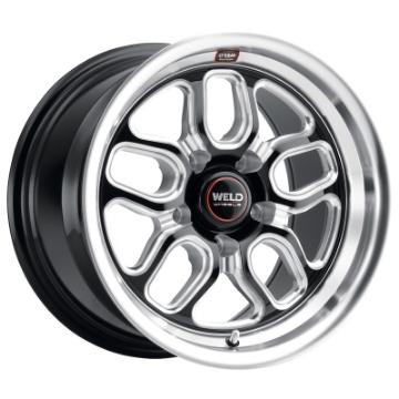 Picture of Weld S152 15X10 Laguna Drag 5X120-7 ET50 BS7-5 Gloss Black MIL Dia 78-1