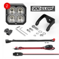 Picture of XK Glow XKchrome 20w LED Cube Light w- RGB Accent Light Kit w- Controller- Flood Beam 2pc