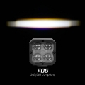 Picture of XK Glow XKchrome 20w LED Cube Light w- RGB Accent Light - Fog Beam