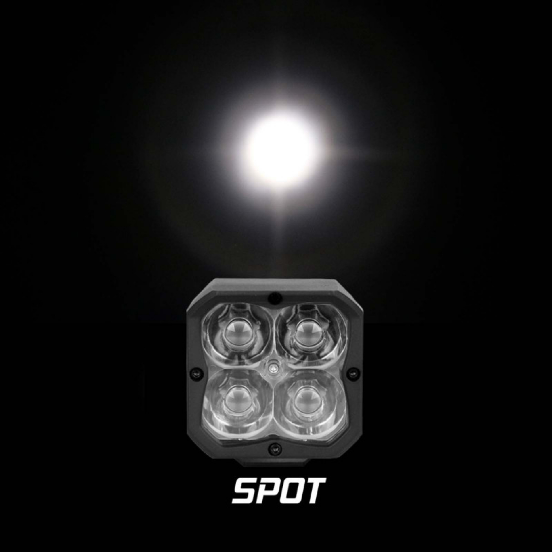 Picture of XK Glow XKchrome 20w LED Cube Light w- RGB Accent Light - Spot Beam