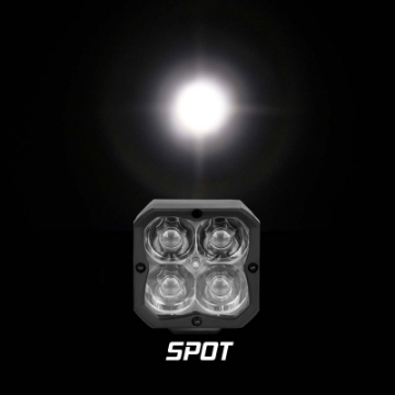 Picture of XK Glow XKchrome 20w LED Cube Light w- RGB Accent Light - Spot Beam