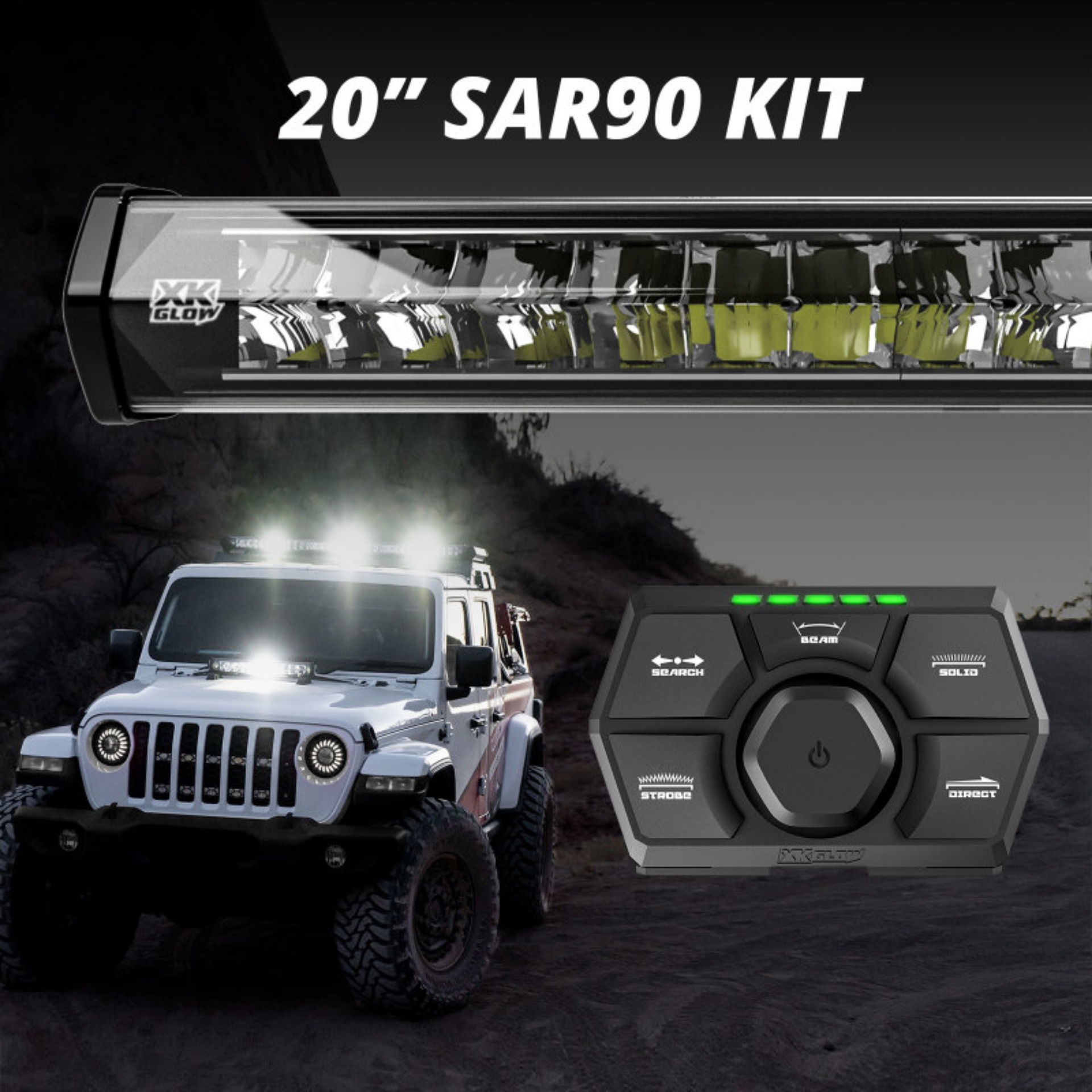 Picture of XK Glow SAR90 Light Bar Kit Emergency Search and Rescue Light System 20In