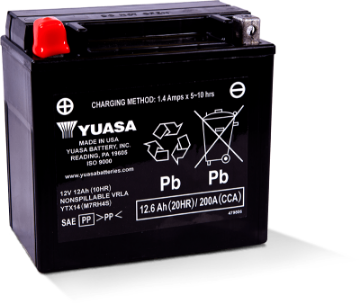 Picture of Yuasa YTX14 Maintenance Free AGM 12-Volt Battery