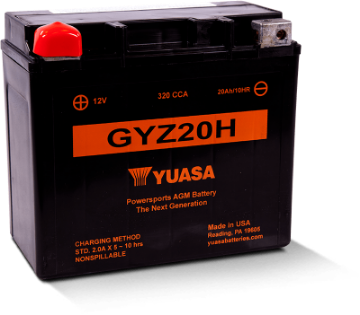 Picture of Yuasa GYZ20H High Performance Maintenance Free AGM 12-Volt Battery
