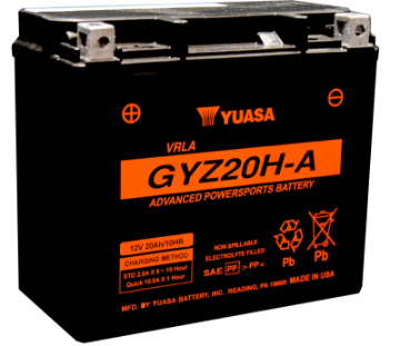 Picture of Yuasa GYZ20HA High Performance Maintenance Free AGM 12-Volt Battery