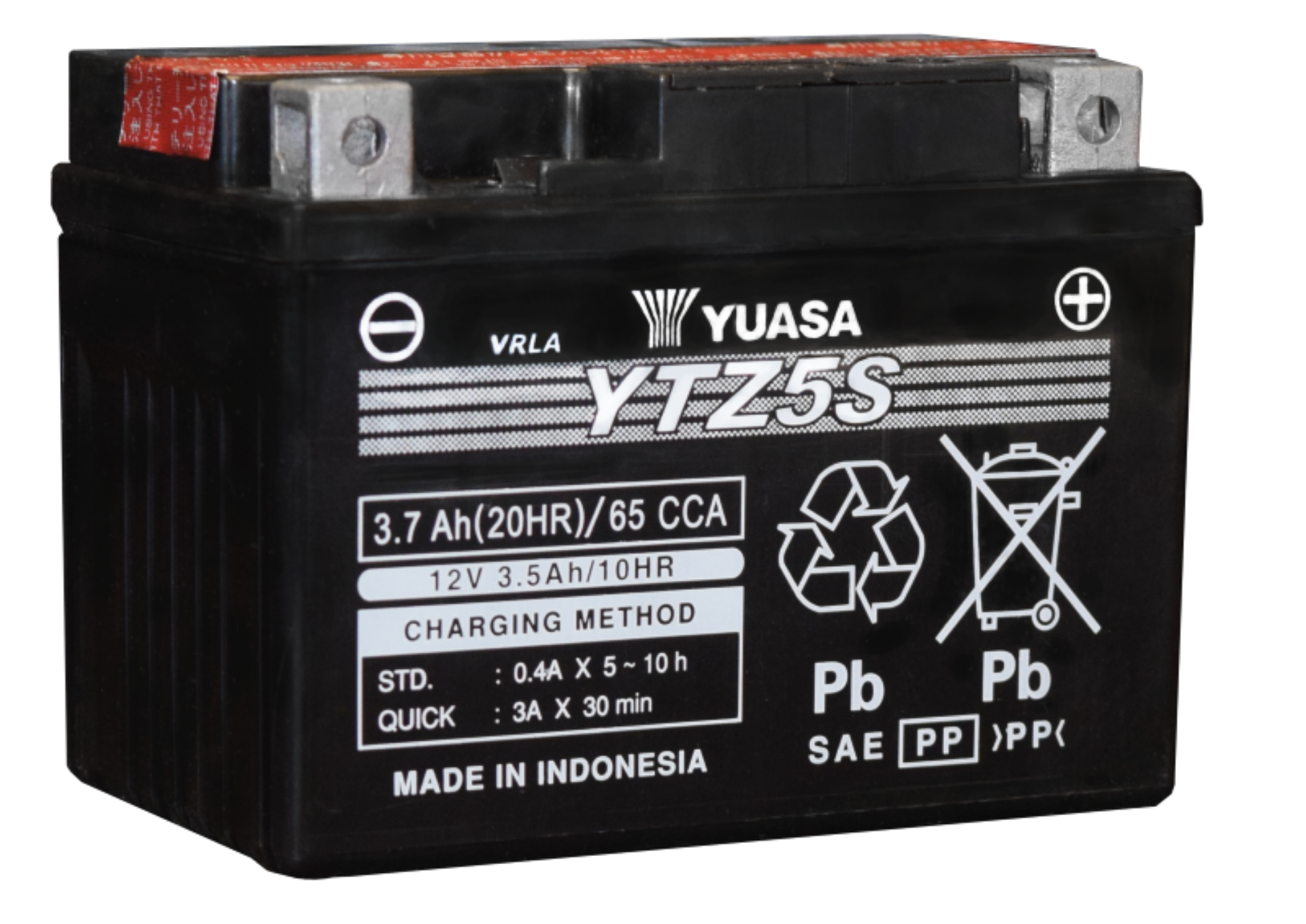 Picture of Yuasa YTZ5S-BS Maintenance Free AGM 12-Volt Battery w-Bottle