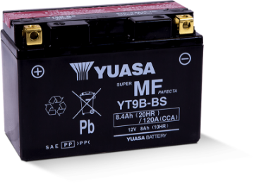 Picture of Yuasa YT9B-BS Maintenance Free 12-Volt AGM Battery w-Bottle