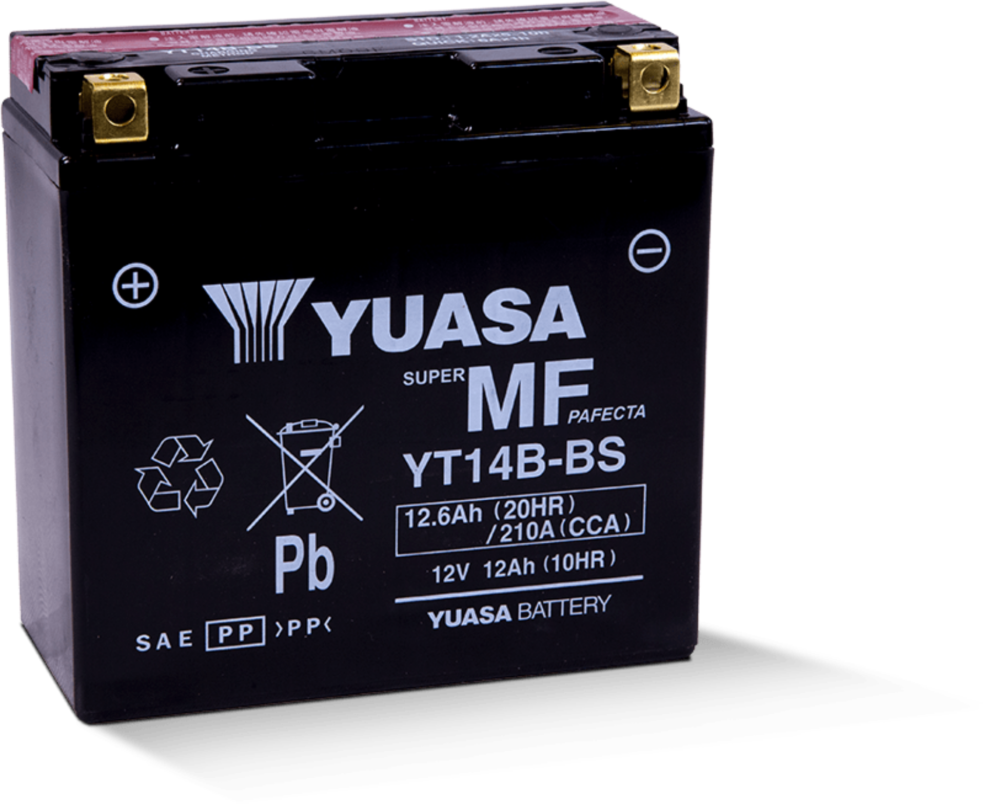 Picture of Yuasa YT14B-BS Maintenance Free 12-Volt AGM Battery w-Bottle