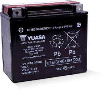 Picture of Yuasa YTX20HL-BS-PW High Performance AGM Battery w-Bottle