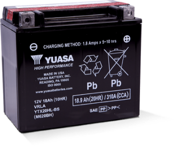 Picture of Yuasa YTX20HL-BS High Performance AGM Battery w-Bottle