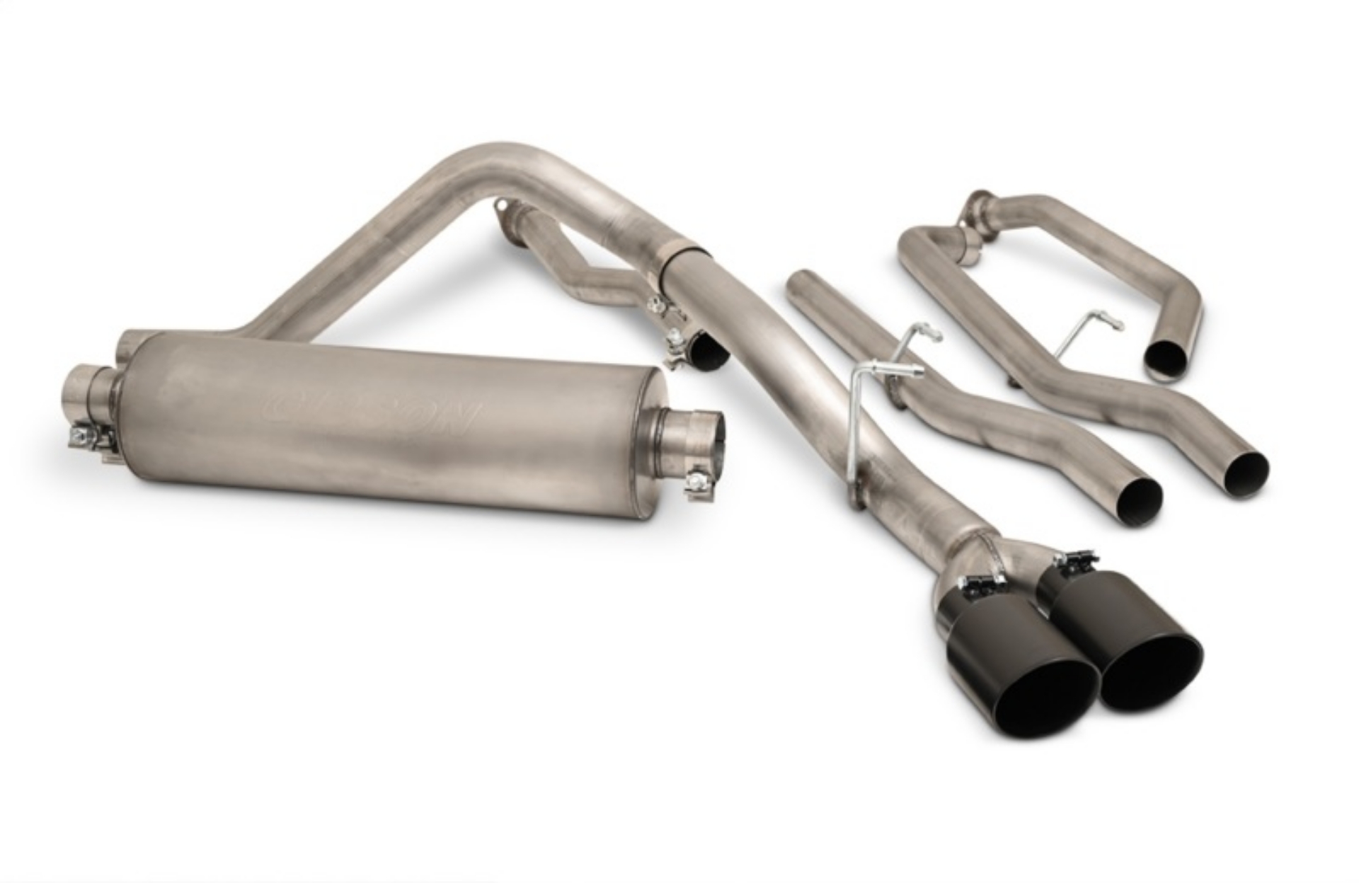 Picture of Gibson 2022 Toyota Tundra 3-5L-T V6 5-5ft bed 2-5in Cat-Back Dual Sport Exhaust - Black Elite