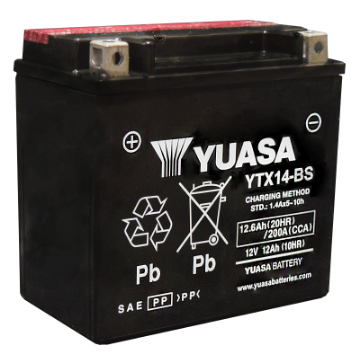 Picture of Yuasa YTX14-BS Maintenance Free AGM 12 Volt Battery Bottle Supplied
