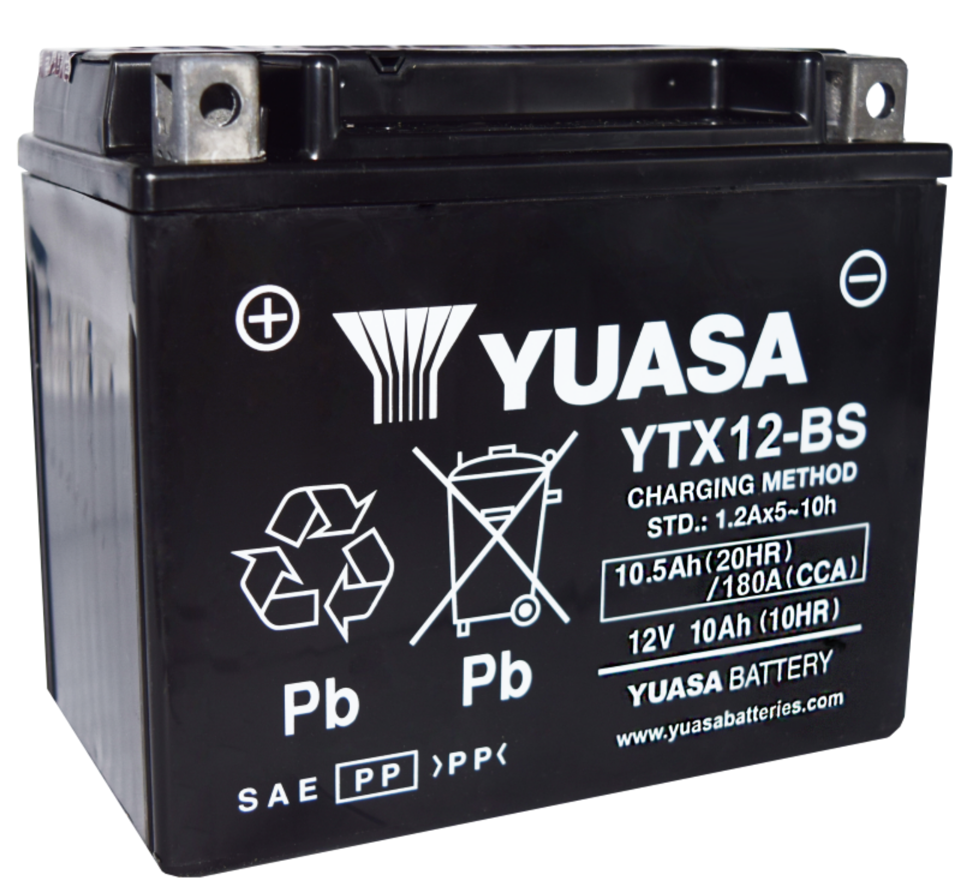 Picture of Yuasa YTX12-BS Maintenance Free AGM 12 Volt Battery Bottle Supplied