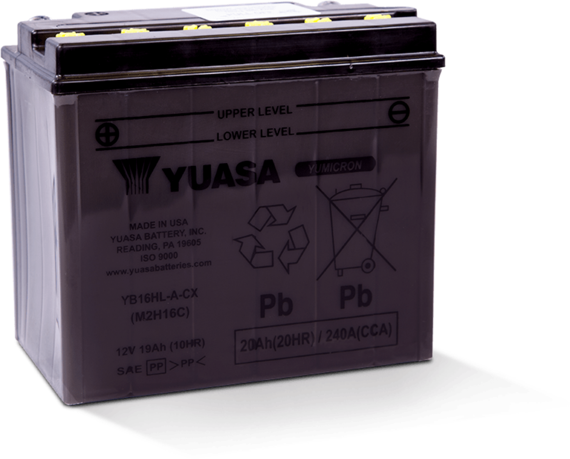 Picture of Yuasa YB16HL-A-CX Yumicron 12-Volt Battery