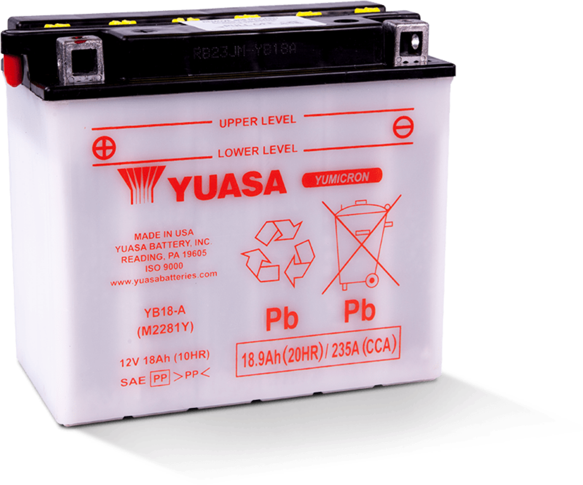 Picture of Yuasa YB18-A Yumicron CX 12-Volt Battery