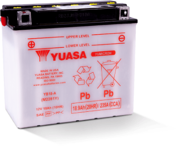 Picture of Yuasa YB18-A Yumicron CX 12-Volt Battery