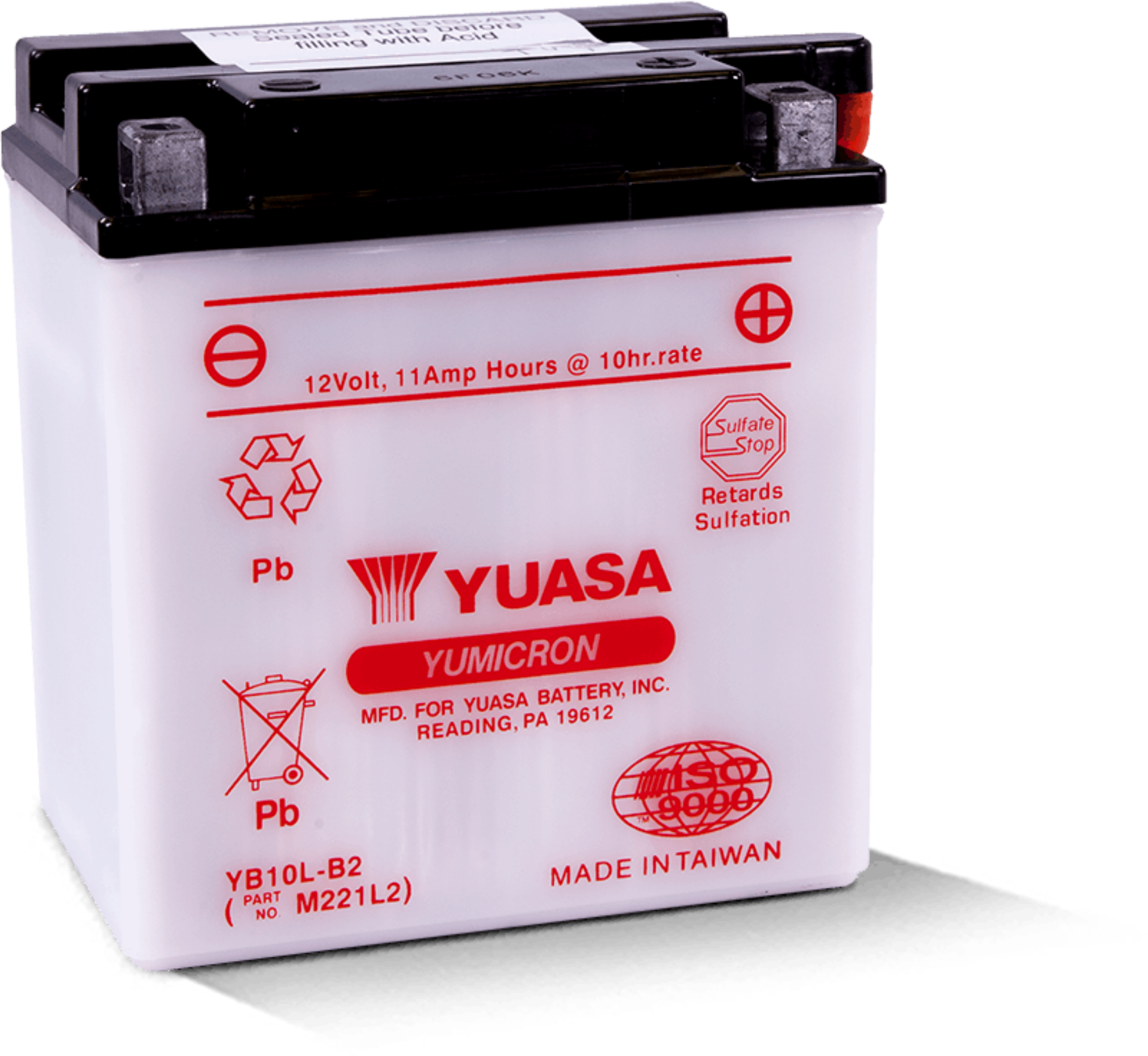 Picture of Yuasa YB10L-B2 Yumicron 12-Volt Battery
