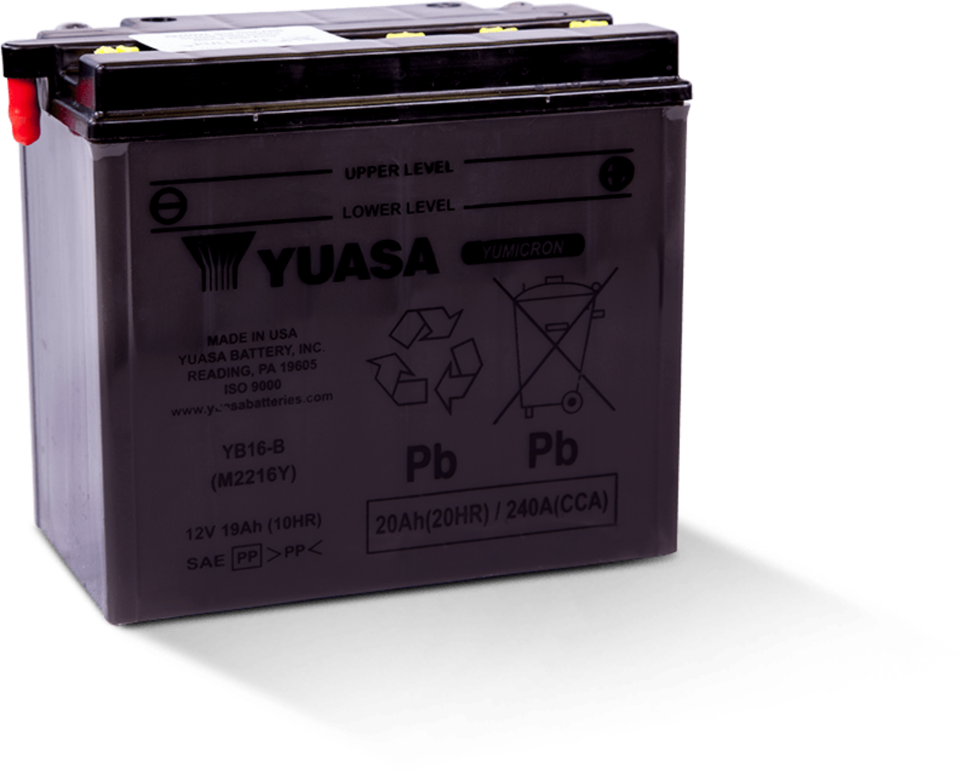 Picture of Yuasa YB16-B Yumicron 12-Volt Battery