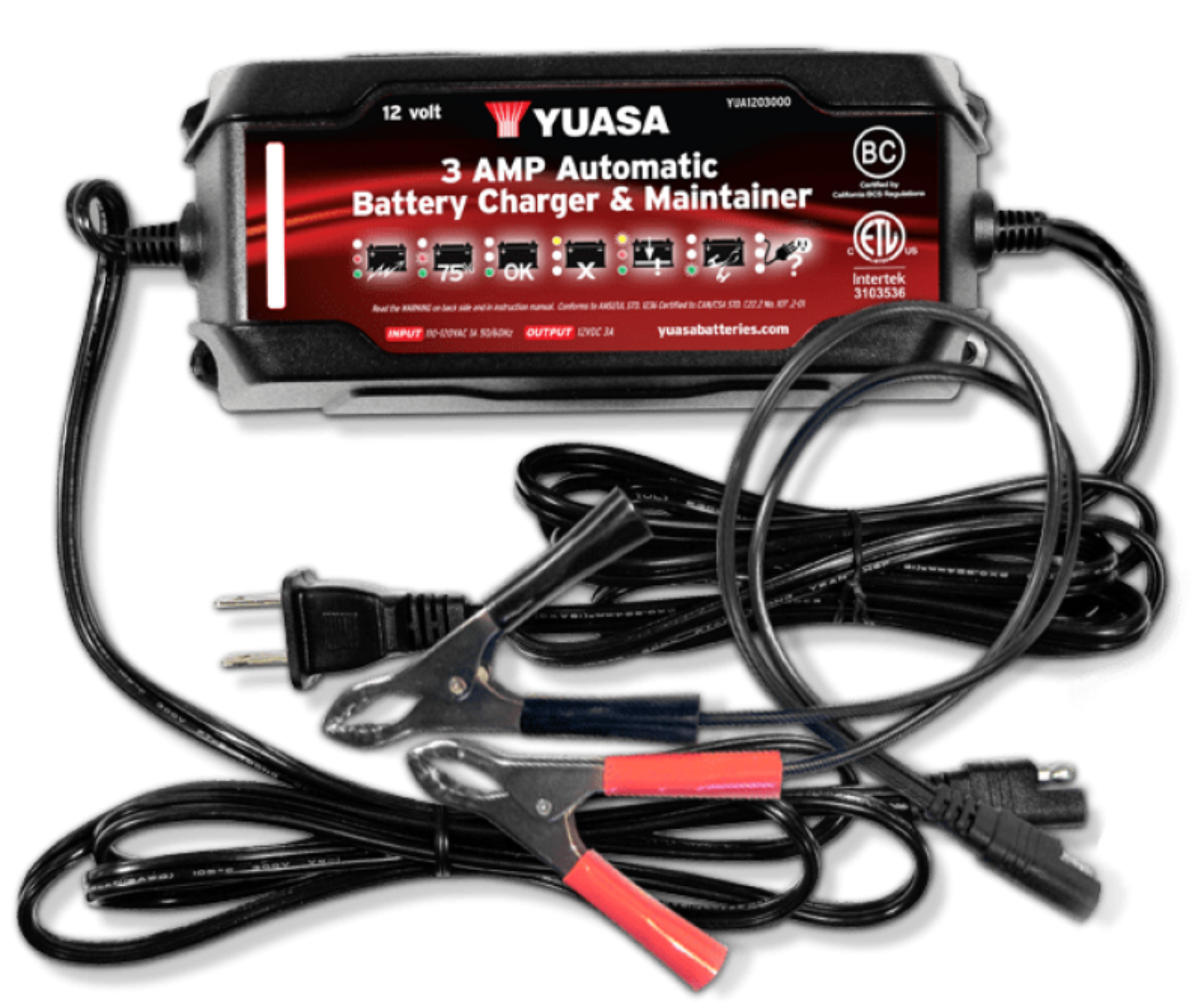 Picture of Yuasa 3 Amp Charger & Maintainer - 12V