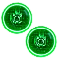 Picture of Oracle Lighting 97-06 Jeep Wrangler TJ Pre-Assembled LED Halo Headlights -Green