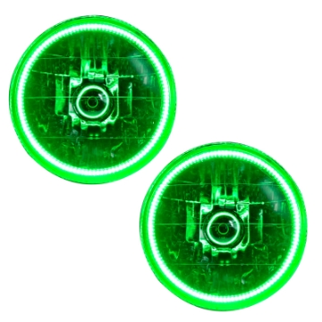 Picture of Oracle Lighting 97-06 Jeep Wrangler TJ Pre-Assembled LED Halo Headlights -Green