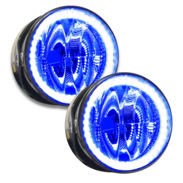 Picture of Oracle Lighting 03-04 Lincoln Navigator Pre-Assembled LED Halo Fog Lights -Blue