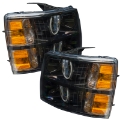 Picture of Oracle Lighting 07-13 Chevrolet Silverado Assembled Halo Headlights Round Style -Blue