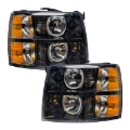 Picture of Oracle Lighting 07-13 Chevrolet Silverado Assembled Halo Headlights Round Style -Red