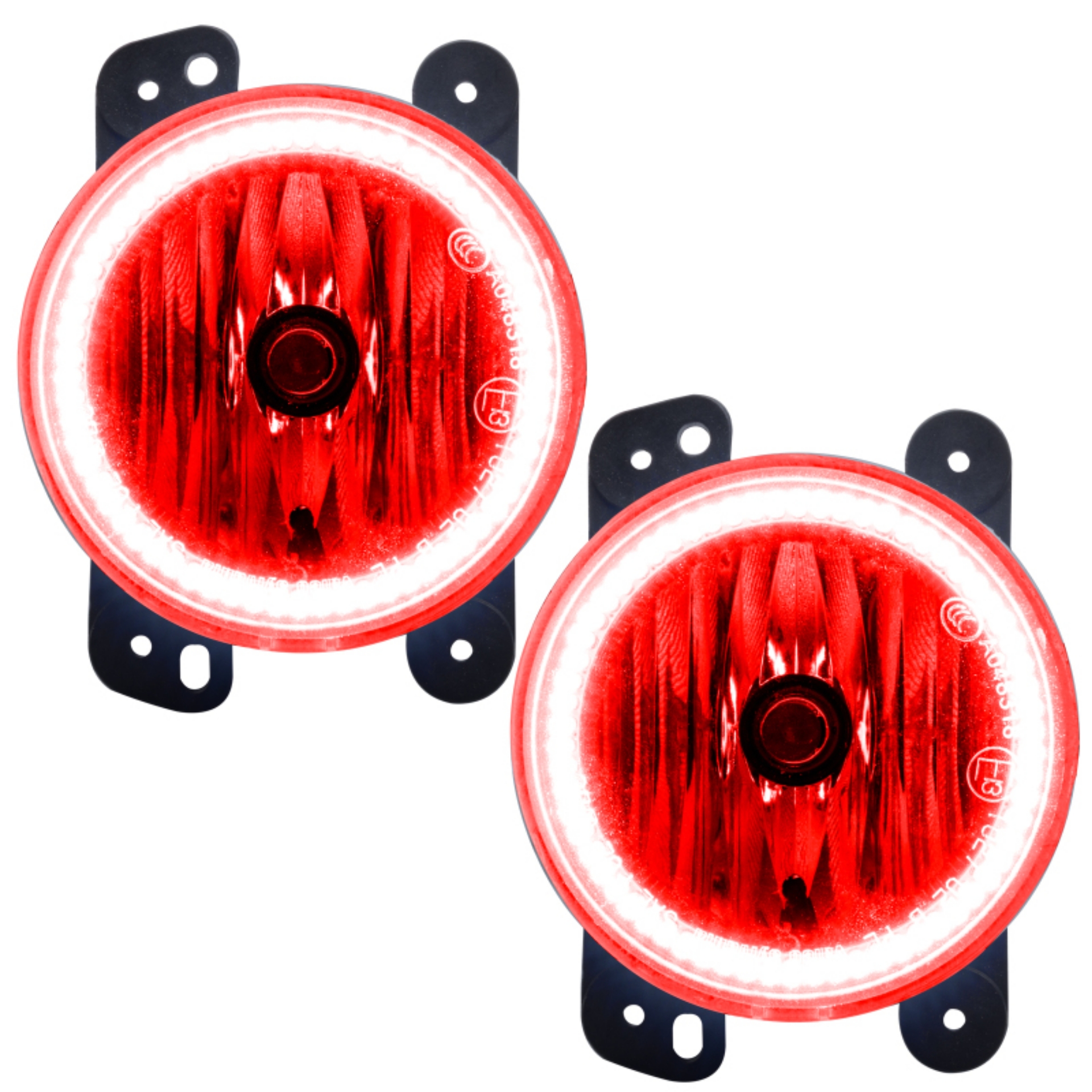 Picture of Oracle Lighting 10-15 Jeep Wrangler JK Pre-Assembled LED Halo Fog Lights -Red
