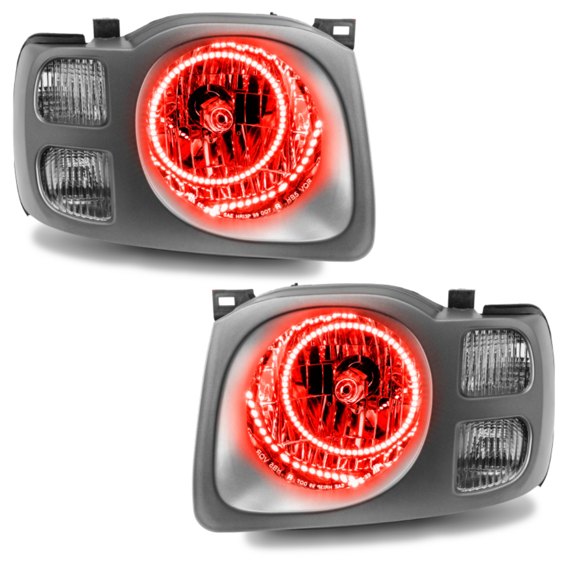 Picture of Oracle Lighting 02-04 Nissan Xterra SE Pre-Assembled LED Halo Headlights -Red