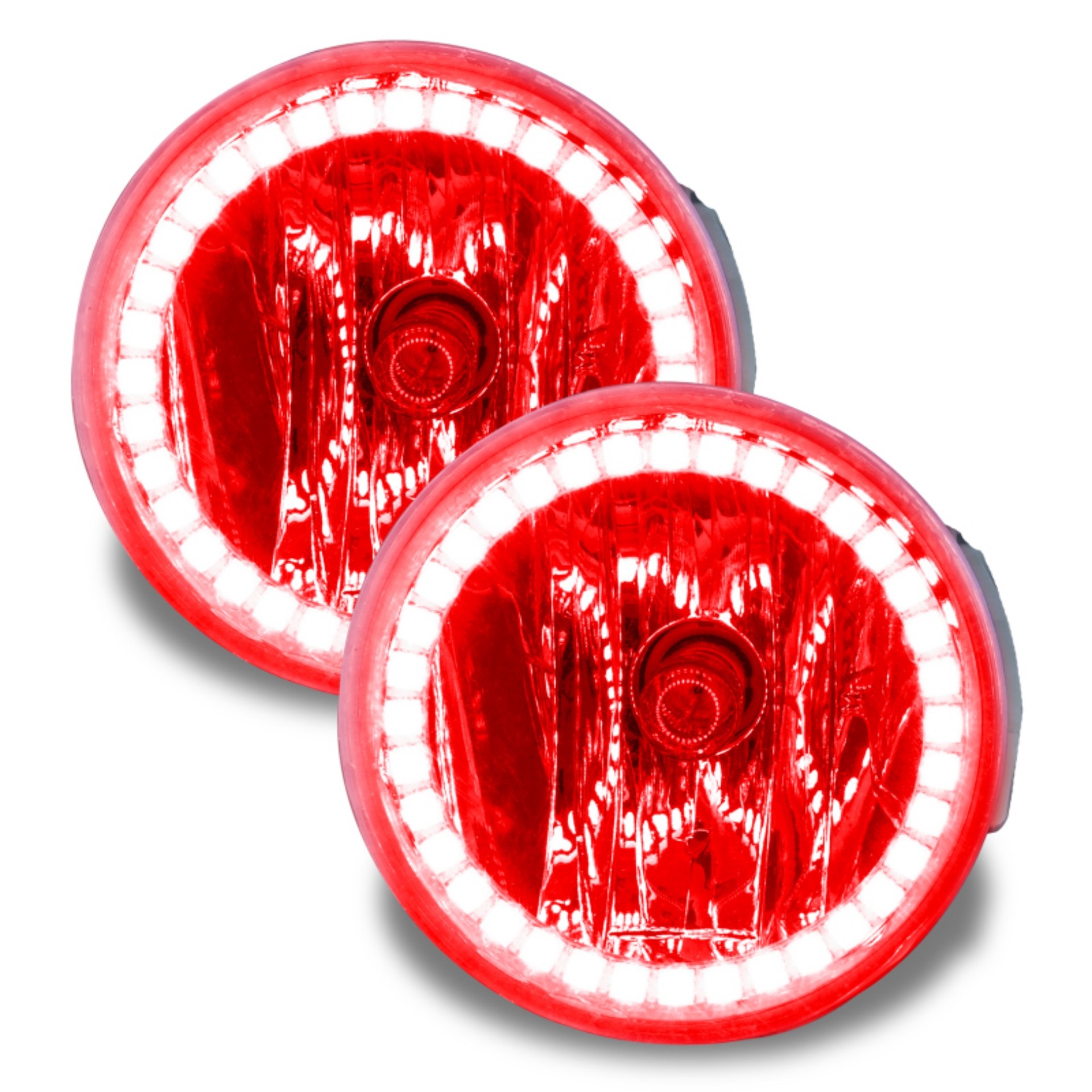 Picture of Oracle Lighting 08 Ford Explorer Sport Trac Pre-Assembled LED Halo Fog Lights -Red