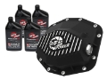 Picture of aFe POWER 21-22 Ram1500 TRX Hemi V8 6-2L PRO Series Rear Diff Cover Black w-Machined Fins & Gear Oil