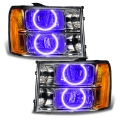 Picture of Oracle Lighting 07-13 GMC Sierra Pre-Assembled LED Halo Headlights -UV-Purple