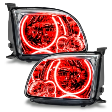 Picture of Oracle Lighting 0506 Toyota Tundra Regular-Accessible PreAssembled Halo Headlights Red