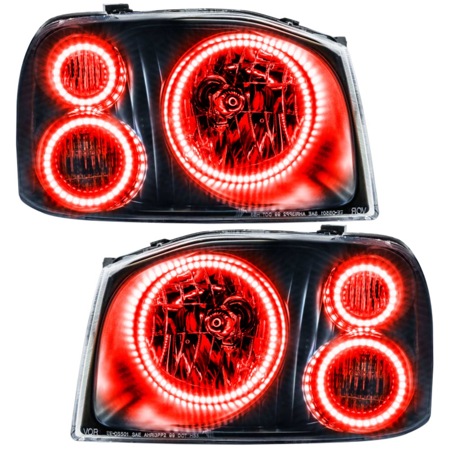Picture of Oracle Lighting 01-04 Nissan Frontier Pre-Assembled LED Halo Headlights -Red