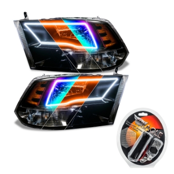 Picture of Oracle Lighting 09-18 RAM 1500 Sport Halo Headlights - Blk Housing w-RF Controller