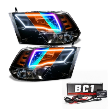 Picture of Oracle Lighting 09-18 RAM 1500 Sport Halo Headlights - Blk Housing w-BC1 Controller
