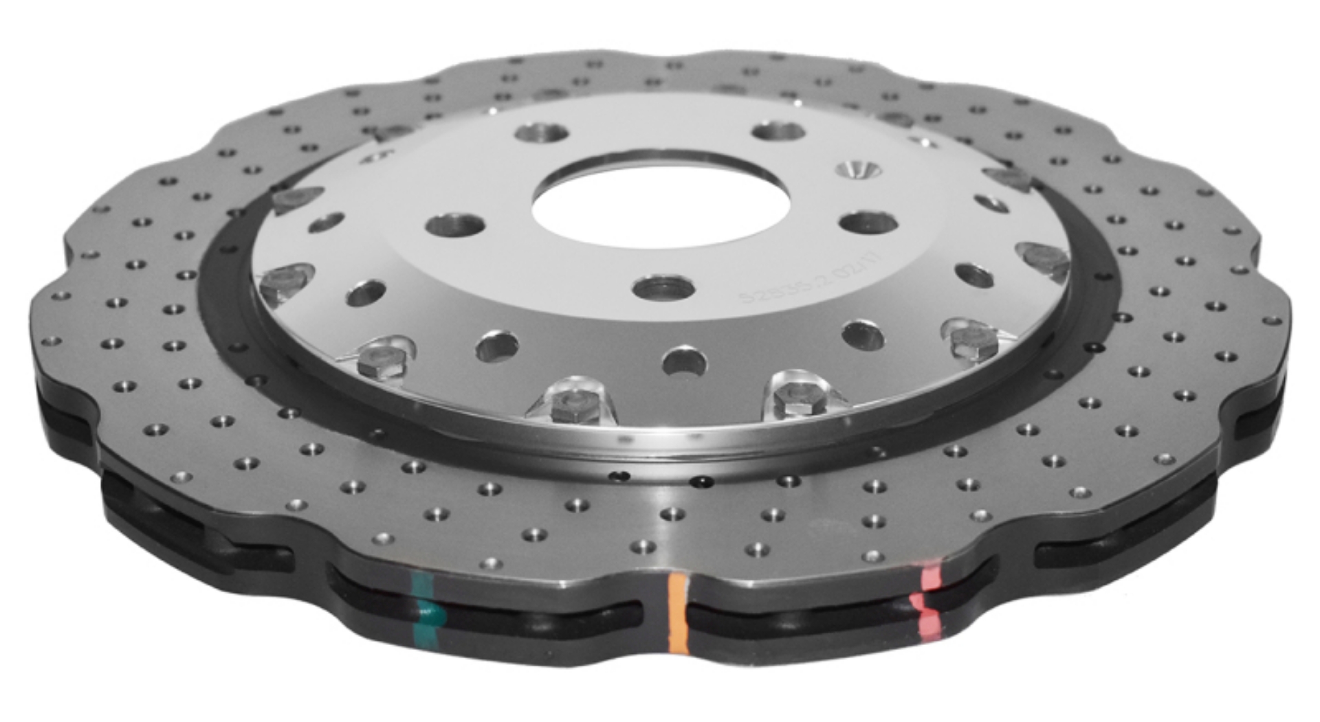 Picture of DBA 13-16 Audi RS5 w-Scalloped edge Iron Discs Rear 5000 Series Drilled Wavy Rotor w-Silver Hat