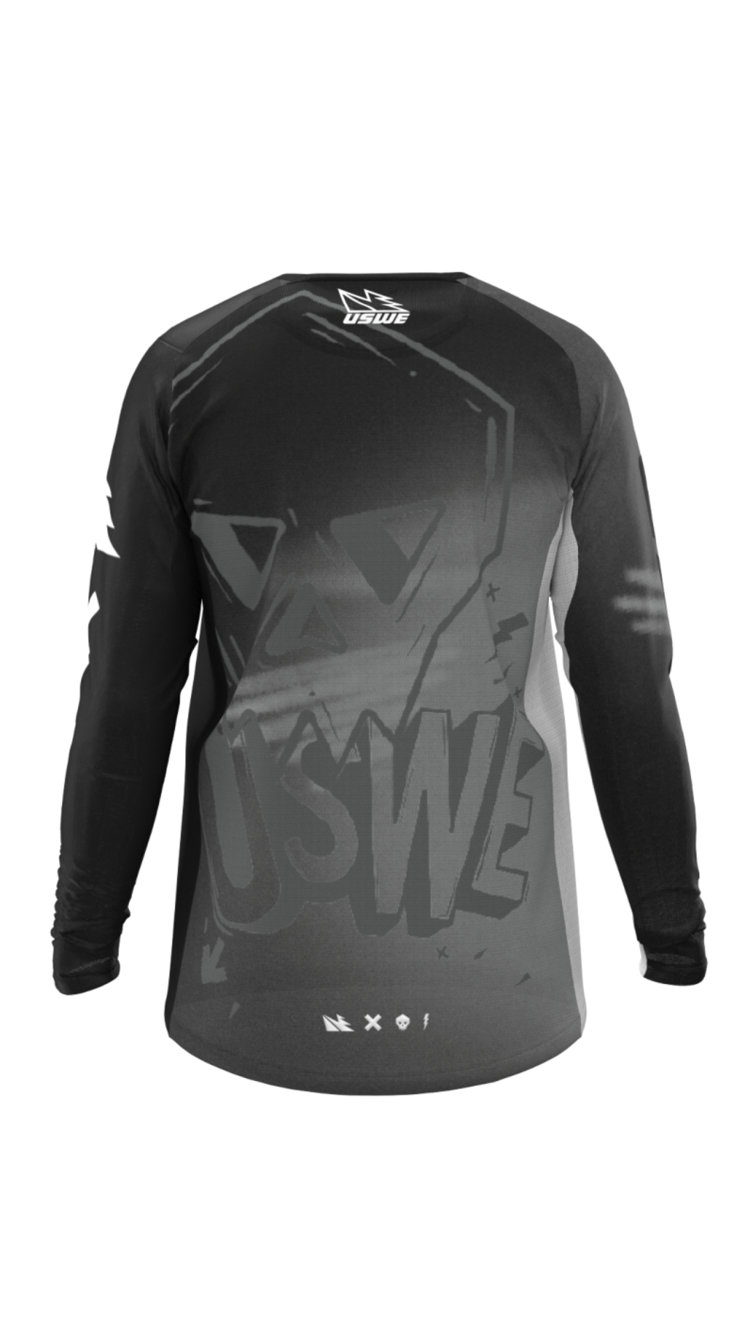 Picture of USWE Kalk Cartoon Off-Road Jersey Black - Small