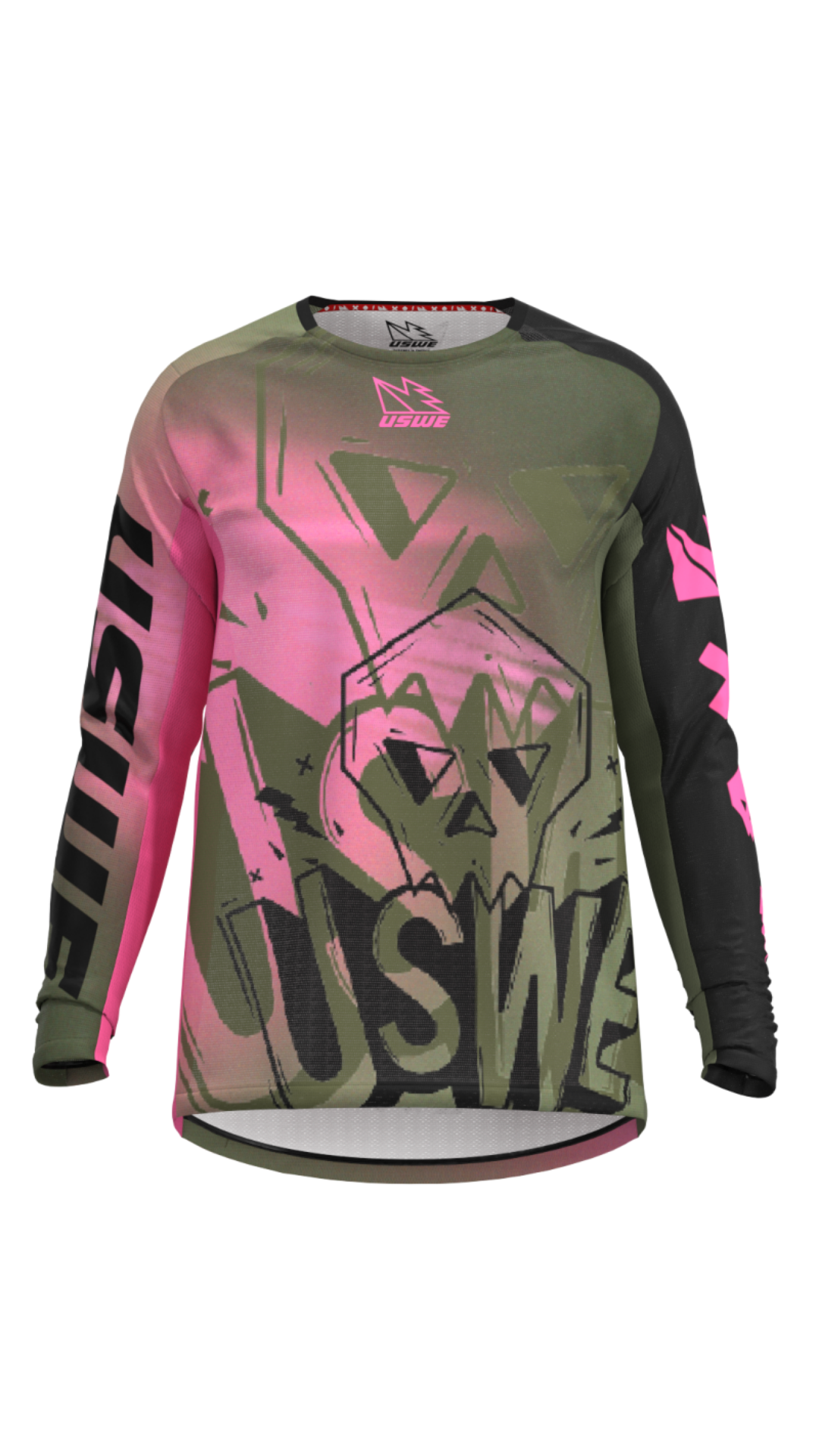 Picture of USWE Kalk Cartoon Off-Road Jersey Pink - Small