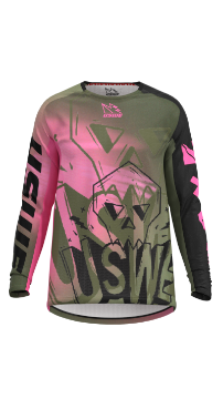 Picture of USWE Kalk Cartoon Off-Road Jersey Pink - Small