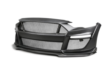 Picture of Anderson Composites 18-23 Ford Mustang Type-ST Fiberglass Front Bumper w- CF Grille-Lip NO CANCEL