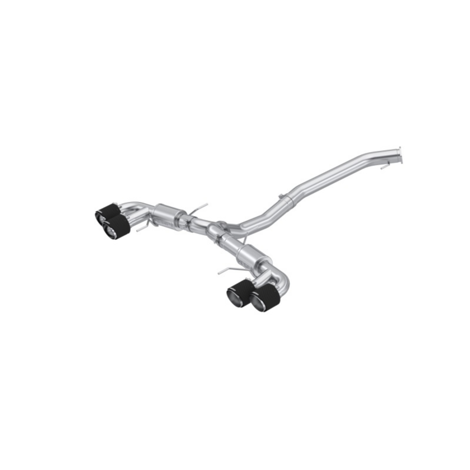Picture of MBRP 2009-2023 Nissan GTR 3-8L Stainless Steel 3-5in Cat-Back, Dual Split Rear Quad Carbon Tips