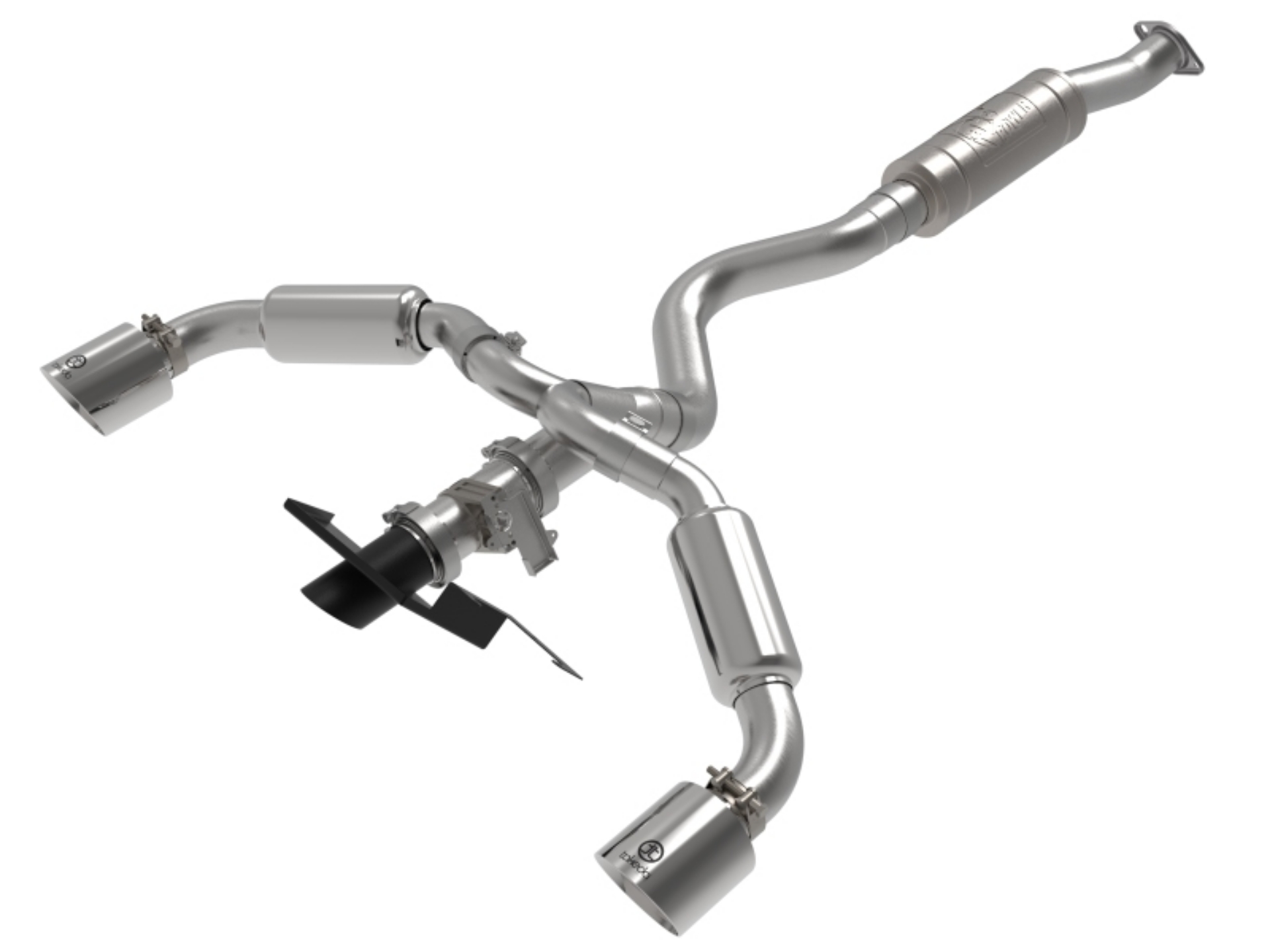 Picture of aFe 23-24 Toyota GR Corolla L3 1-6L t Gemini XV 3in to 2-1-2in Cat Back Exhaust w- Polished Tips