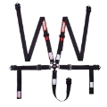 Picture of RaceQuip Camlock 5 Point 2In Auto Racing Harness Set - Pull-Down Lap - SFI 16-1 Seat Belt Set- Black