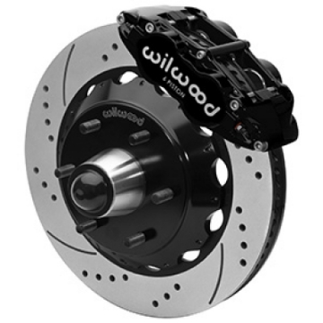 Picture of Wilwood 63-87 C10 FNSL6R Front Big Brake Brake Kit 14in drill-slot 6x5-5 BP for drop spindles - Blk