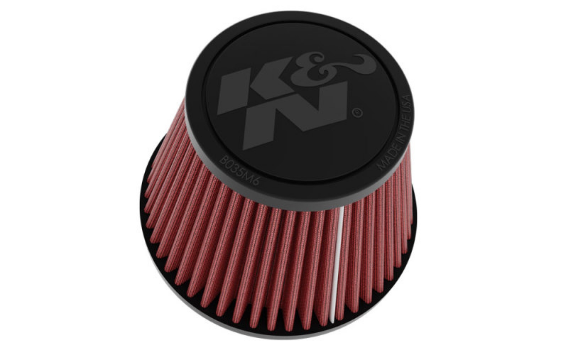 Picture of K&N Universal Clamp-on Air Filter 2in Flange ID 5-3-16in Base 3-1-2in Top 3-11-16in Height w- Vent