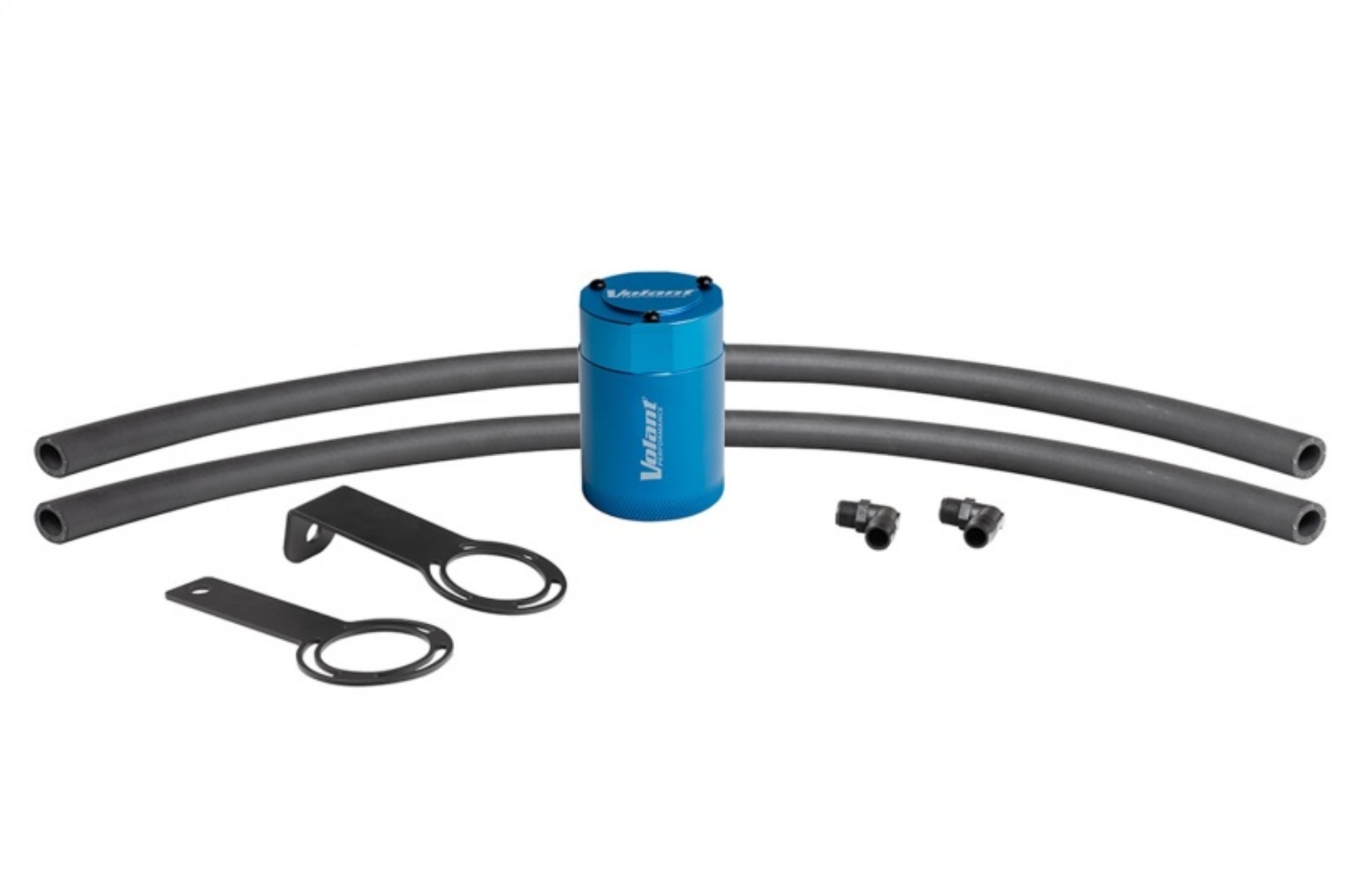 Picture of Volant Universal 5-8in Connection 3oz Aluminum Oil Catch Can w-Mounting Bracket - Blue